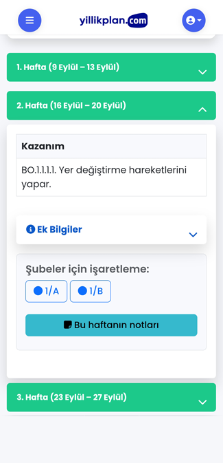 Yıllık Plan Önizleme